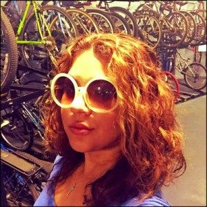 1012 Vanessa Feliciano Selfie in the bike room